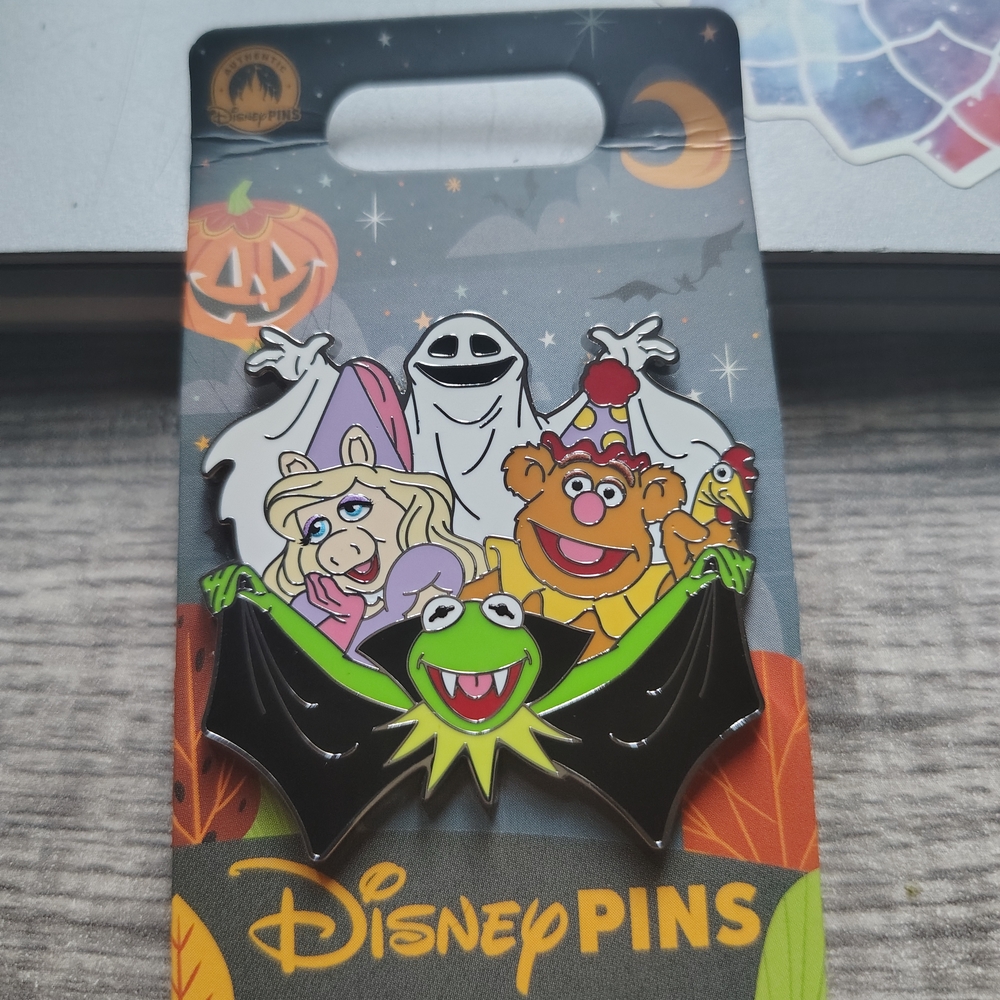 Disney Halloween Pin with Green, Black, and Orange